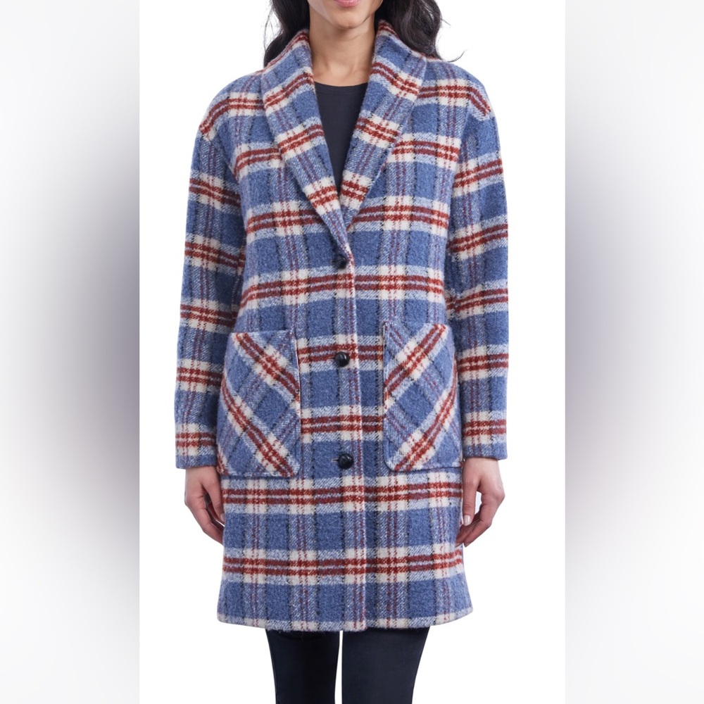 Lucky Brand Plaid Coat NWT XS